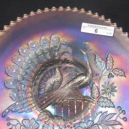 Nwood 9" white Peacocks plate w/ plain back- RARE