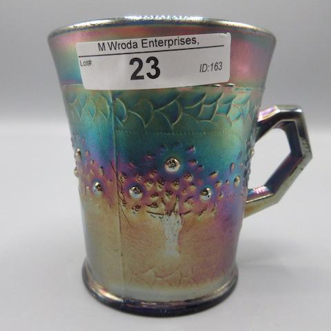 Fenton blue Orange Tree mug