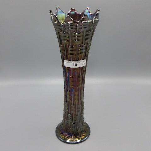 Dugan 11"� purple Big Basketweave vase