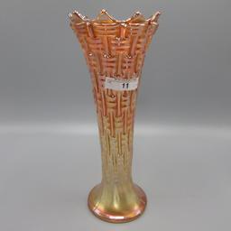 Dugan 10"� marigold Big Basketweave vase