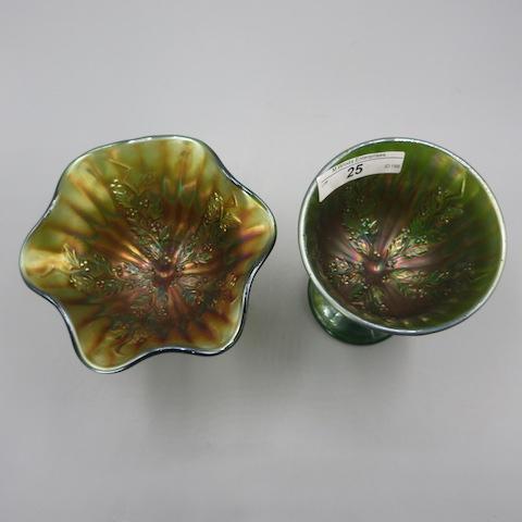 2 Fenton green Holly Compotes