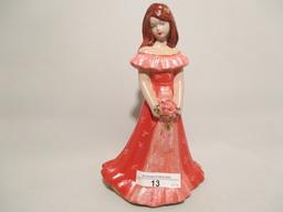 "Fenton hand painted Bridesmaid doll-