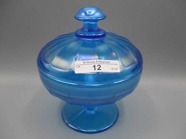 Nwood celeste blue stretch covered candy dish