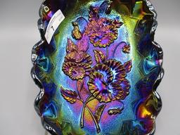 Imp BLASTING PURPLE Pansy pickle dish. Can't imagine a prettier one!