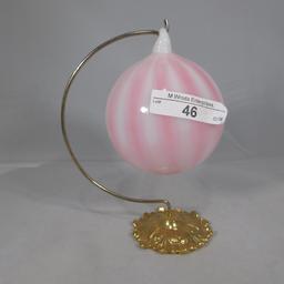 Fenton ornament rosalene stripe