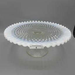 Fenton french opal Hobnail cake stand