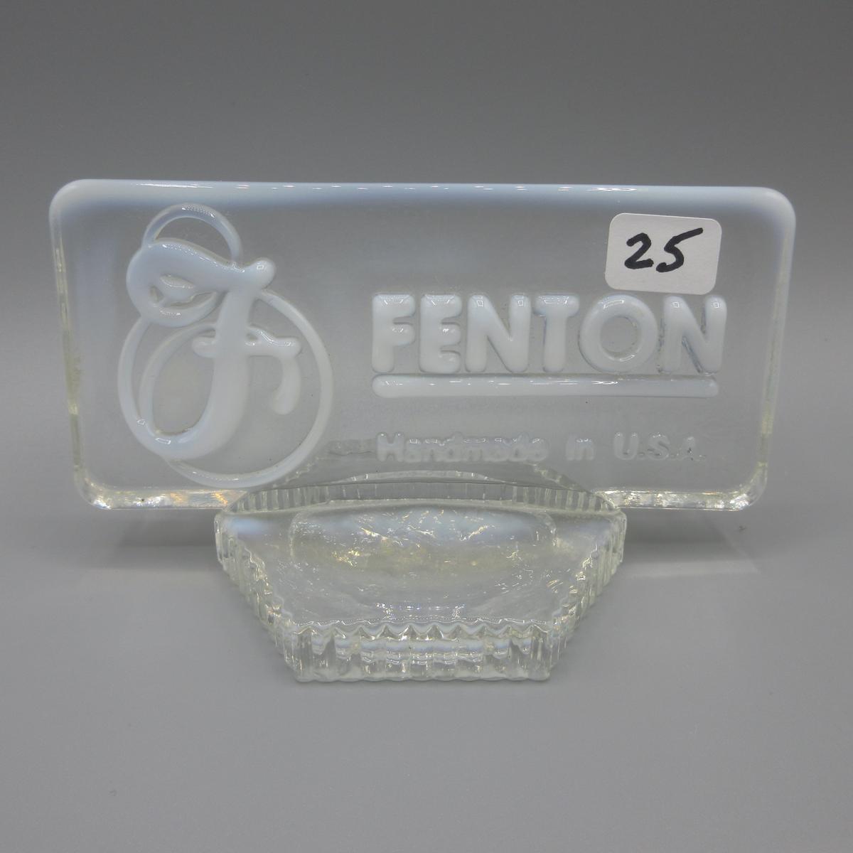 Fenton French opal rectangular logo