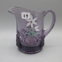 Fenton HP purple pitcher-4.5"