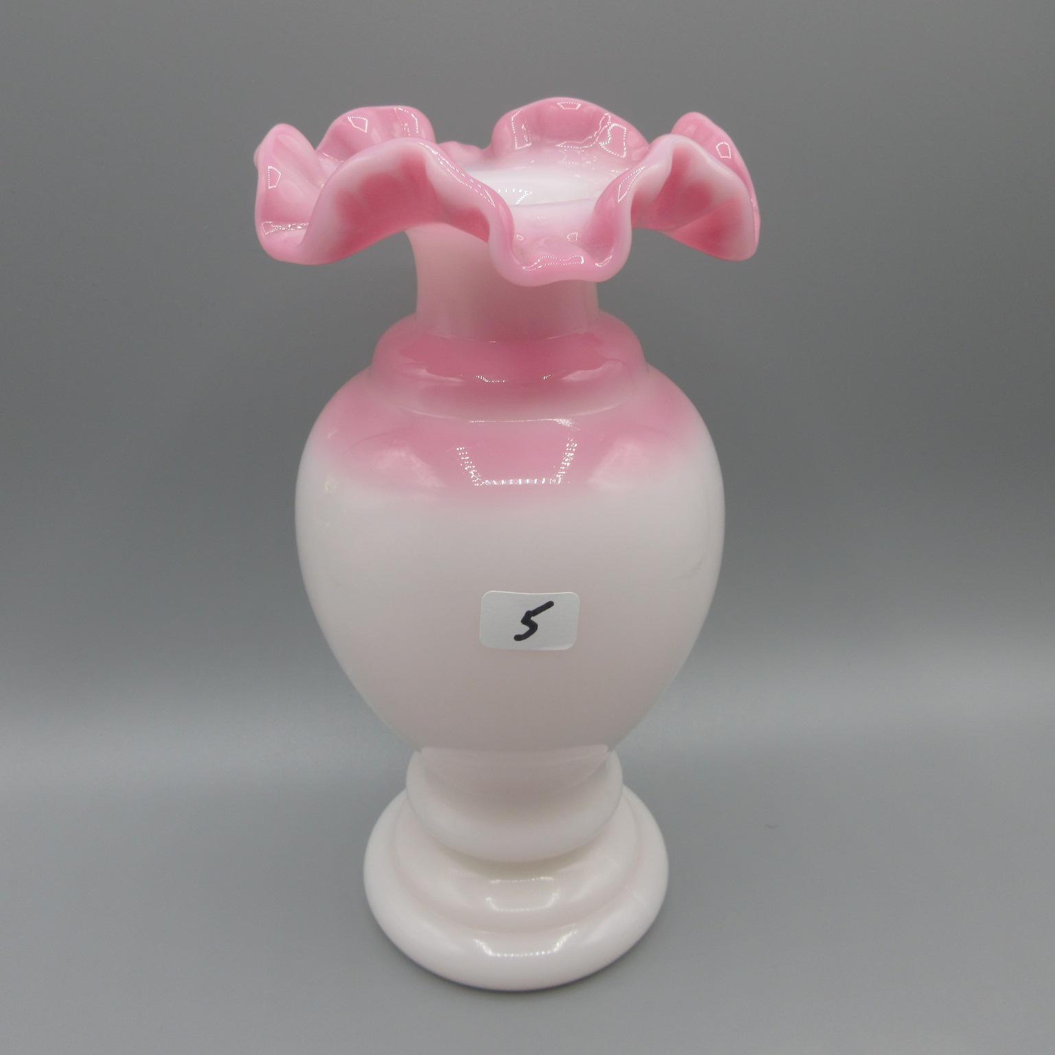 Fenton rosalene vase-8"