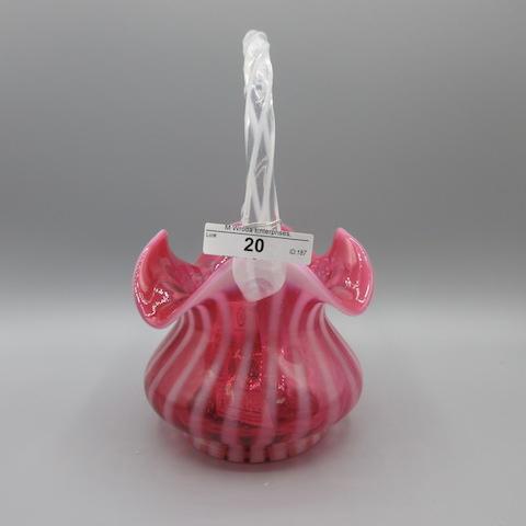 Fenton 8.5" Cranberry Opal Basket