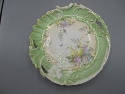 Early Years 12" cake plate w/ lustre finish and gold traced lilacs. WONDERF