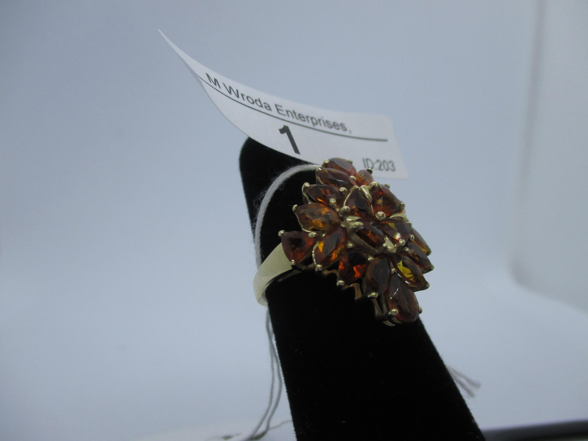 Ring-10K Citrine, size 7.25