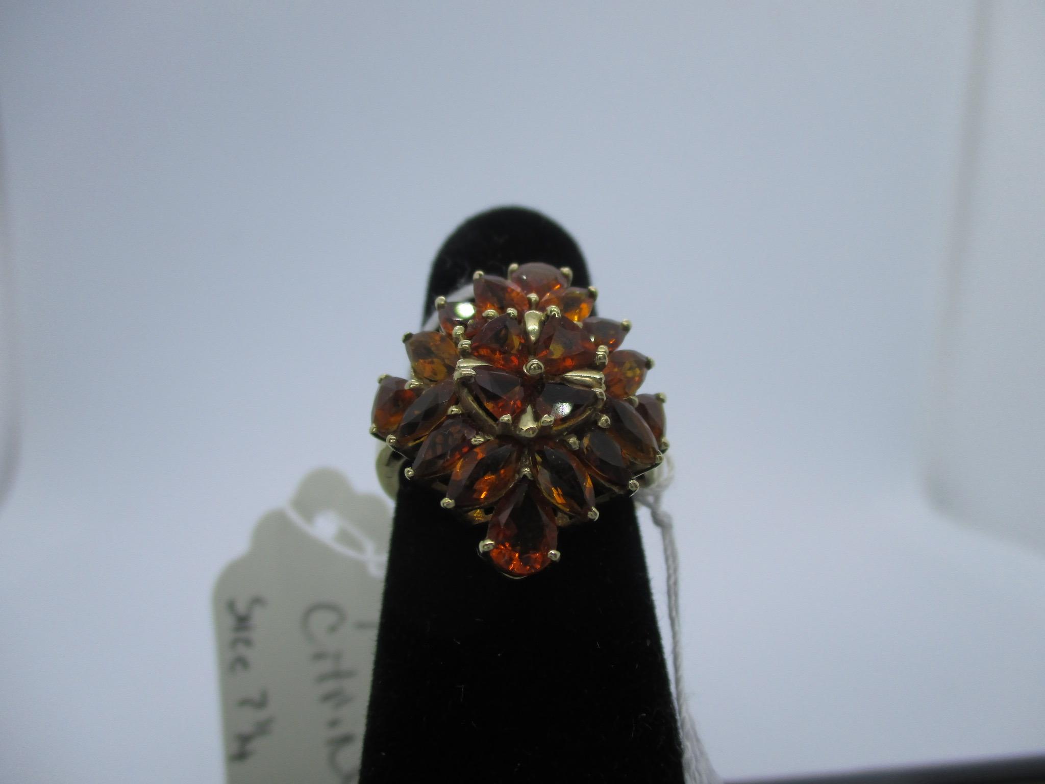 Ring-10K Citrine, size 7.25