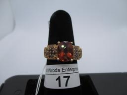 Ring-14K citrine, size 7