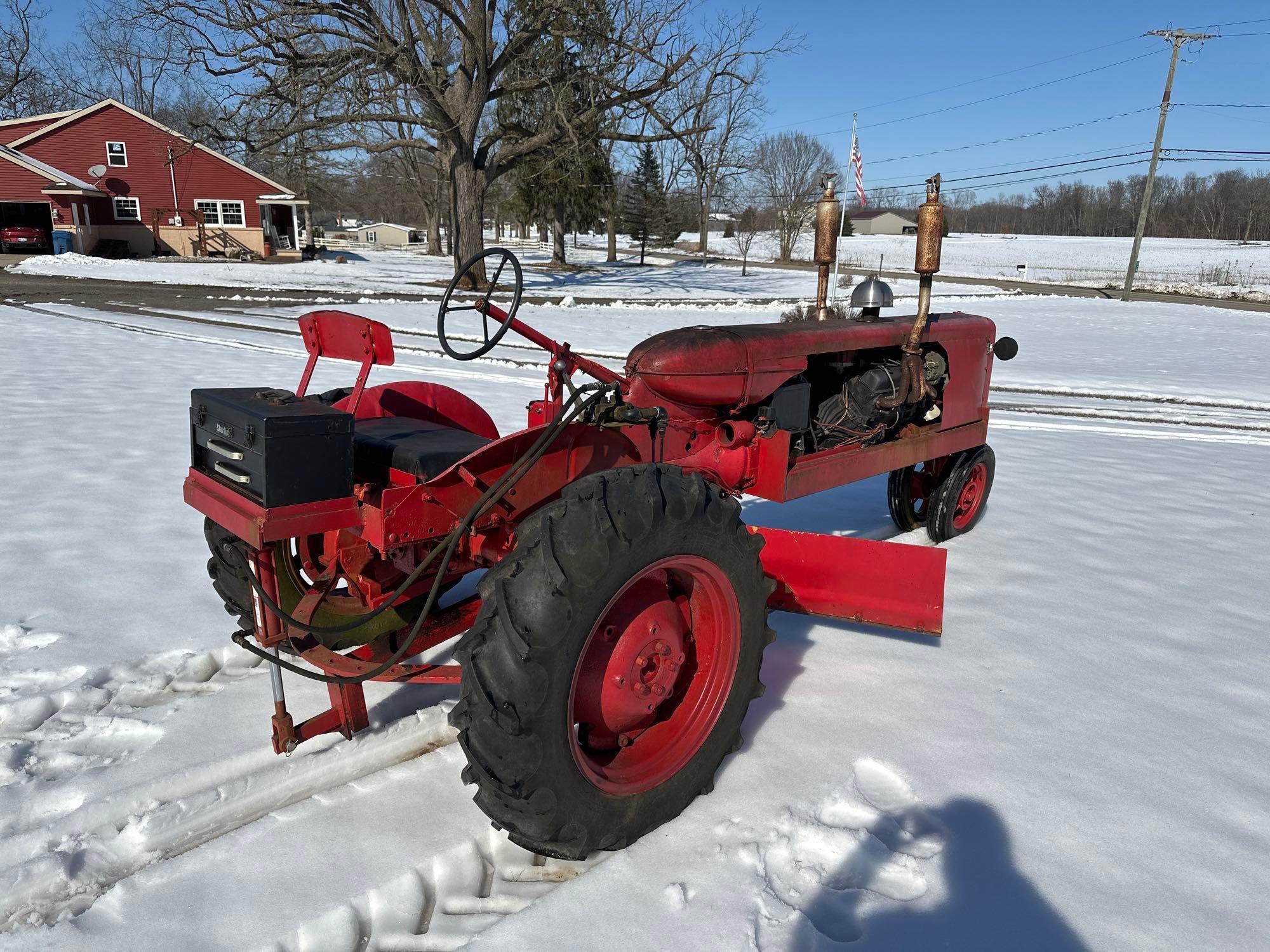 Allis Chalmers stretched road grader