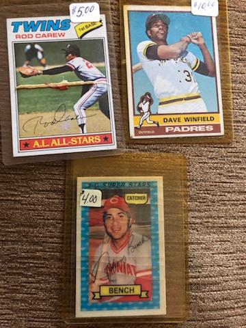 BASEBALL LOT: TWINS ROAD CAREW- DAVE WINFIELD - BENCH