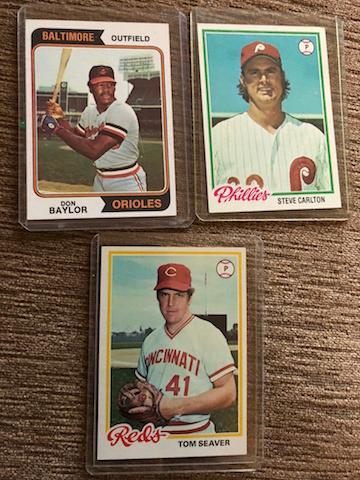 BASEBALL LOT: DON BAYLOR- STEVE CARLTON - TOM SEAVER