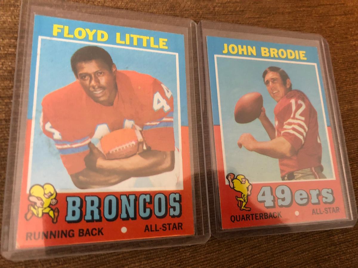 FOOTBALL LOT: FLOYD LITTLE  RUNNING BACK-  JOHN BRODIE  QUARTERBACK