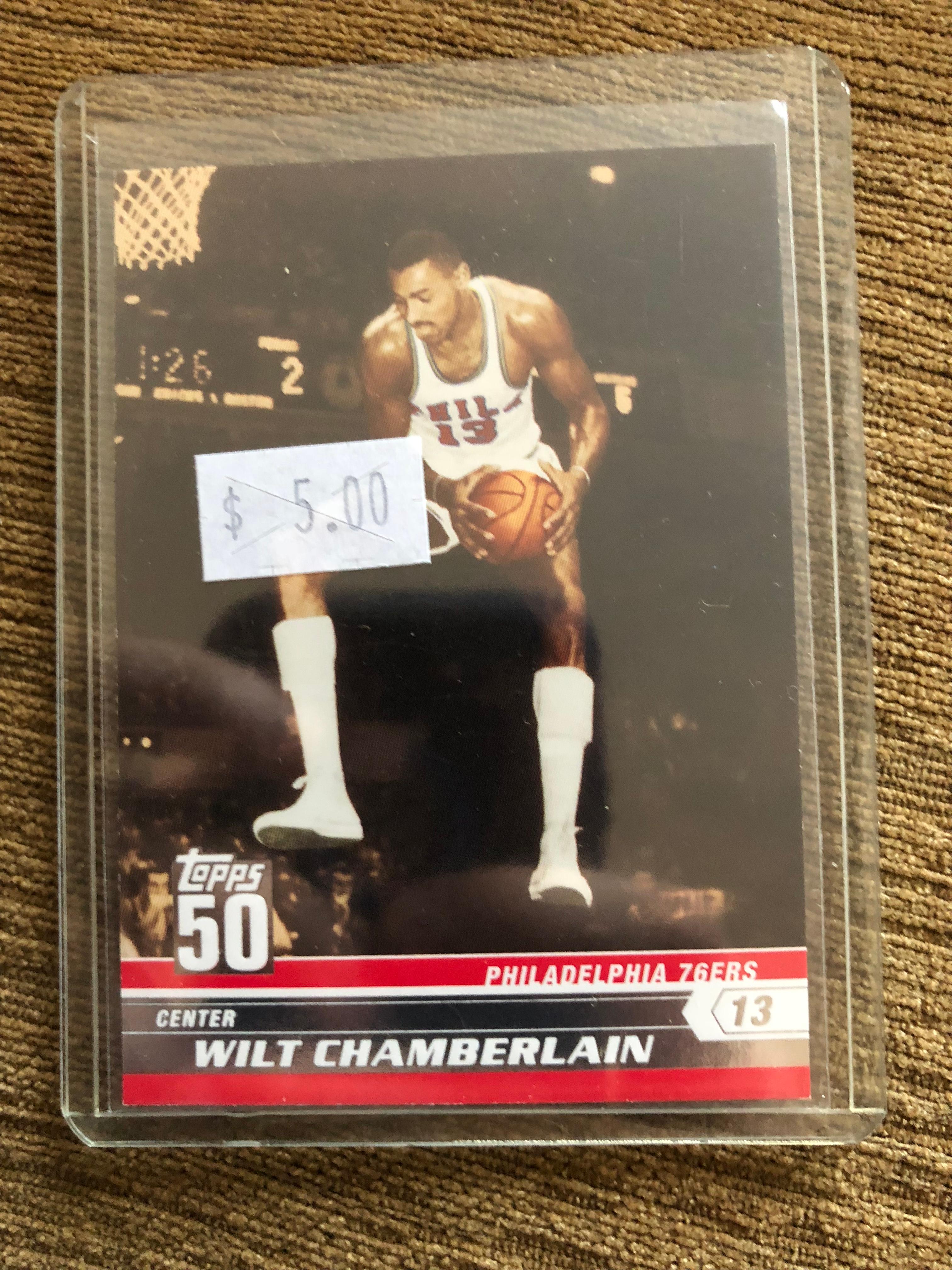 50 TOPPS -WILT CHAMBERLAIN CENTER - PHILADELPHIA 76FRS