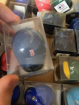 Lot of 16 MLB Team Helmet Sportstime Clocks; Nice Vintage lot