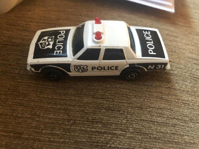 Vintage MAJORETTE Sonic Flashers Diecast White/Black Chevy Impala/Caprice Police