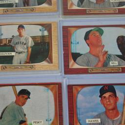 7 Vintage 1955 Bowman Baseball Cards Group 8