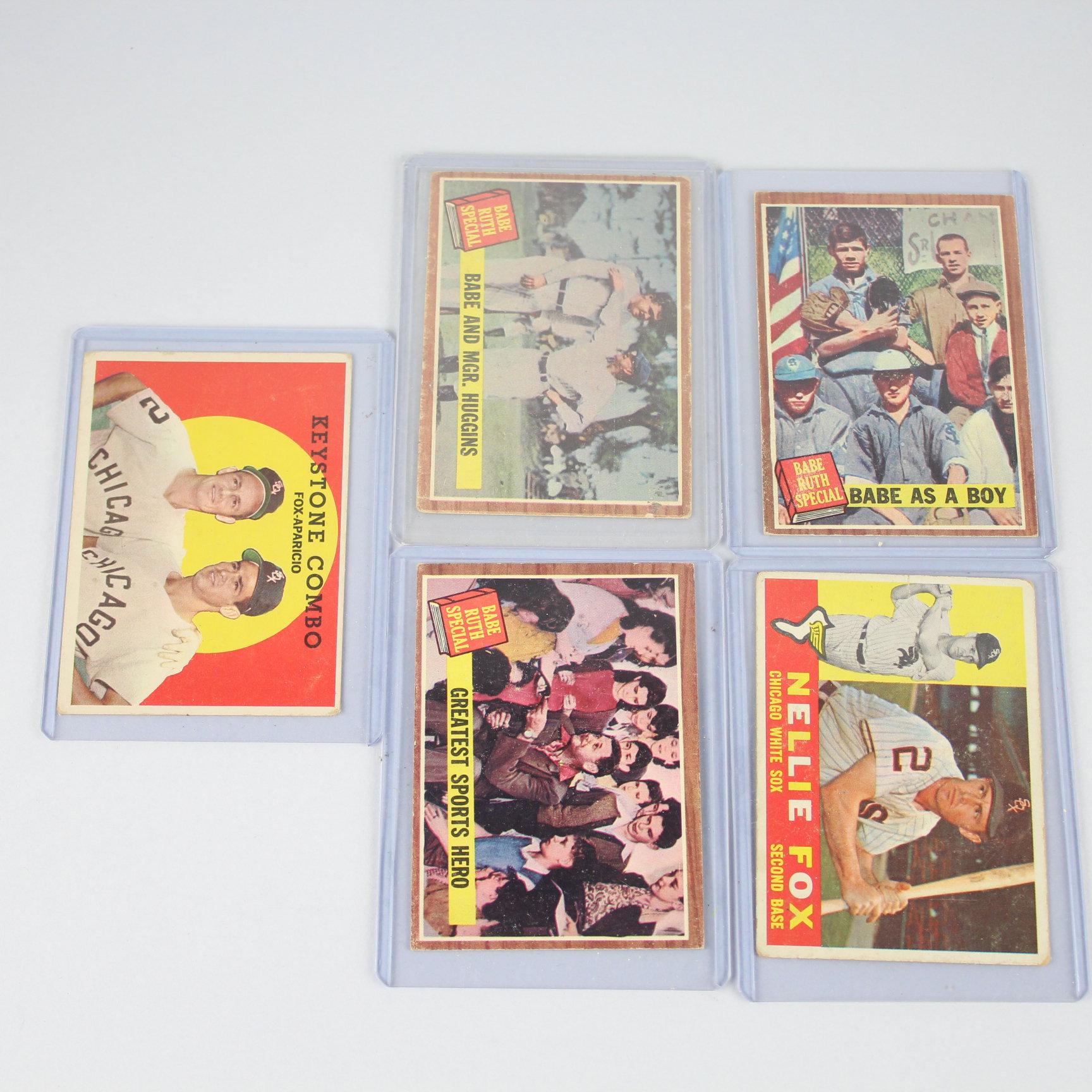 5 Vintage Topps Baseball Cards Group 10