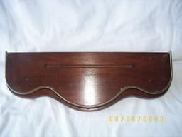 MAHOGANY ENTRY TABLE  AND WALL SHELF