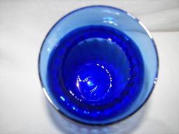 BLUE GLASS VASE #2 - SPIRAL