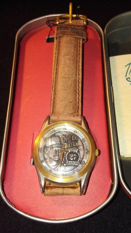 1993 FOSSIL WATCH "THE STRIKEOUT KING" NOLAN RYAN WRISTWATCH AND CASE