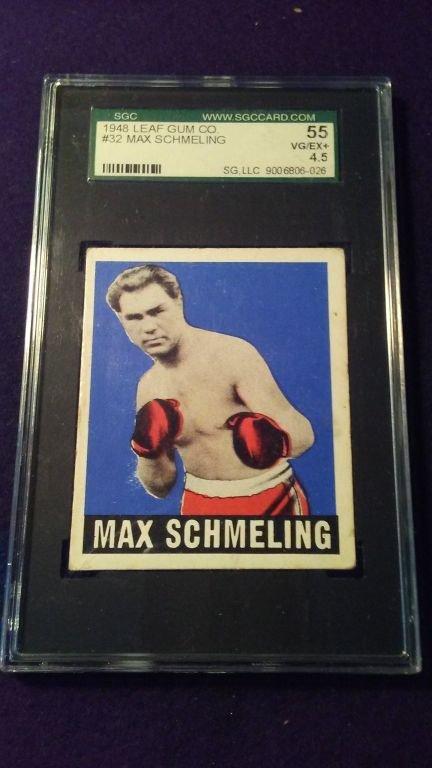 1948 LEAF GUM KNOCK OUT BOXING CARD MAX SCHMELING