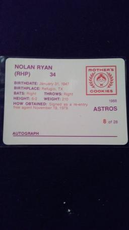1988 MOTHER'S COOKIES HOUSTON ASTROS TEAM SET NOLAN RYAN