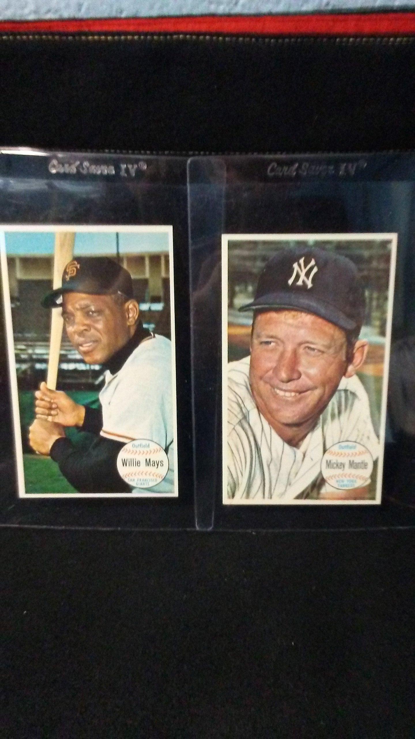 1964 Topps Baseball Giant Lot Of 2 Cards Mickey Mantle And Willie Mays