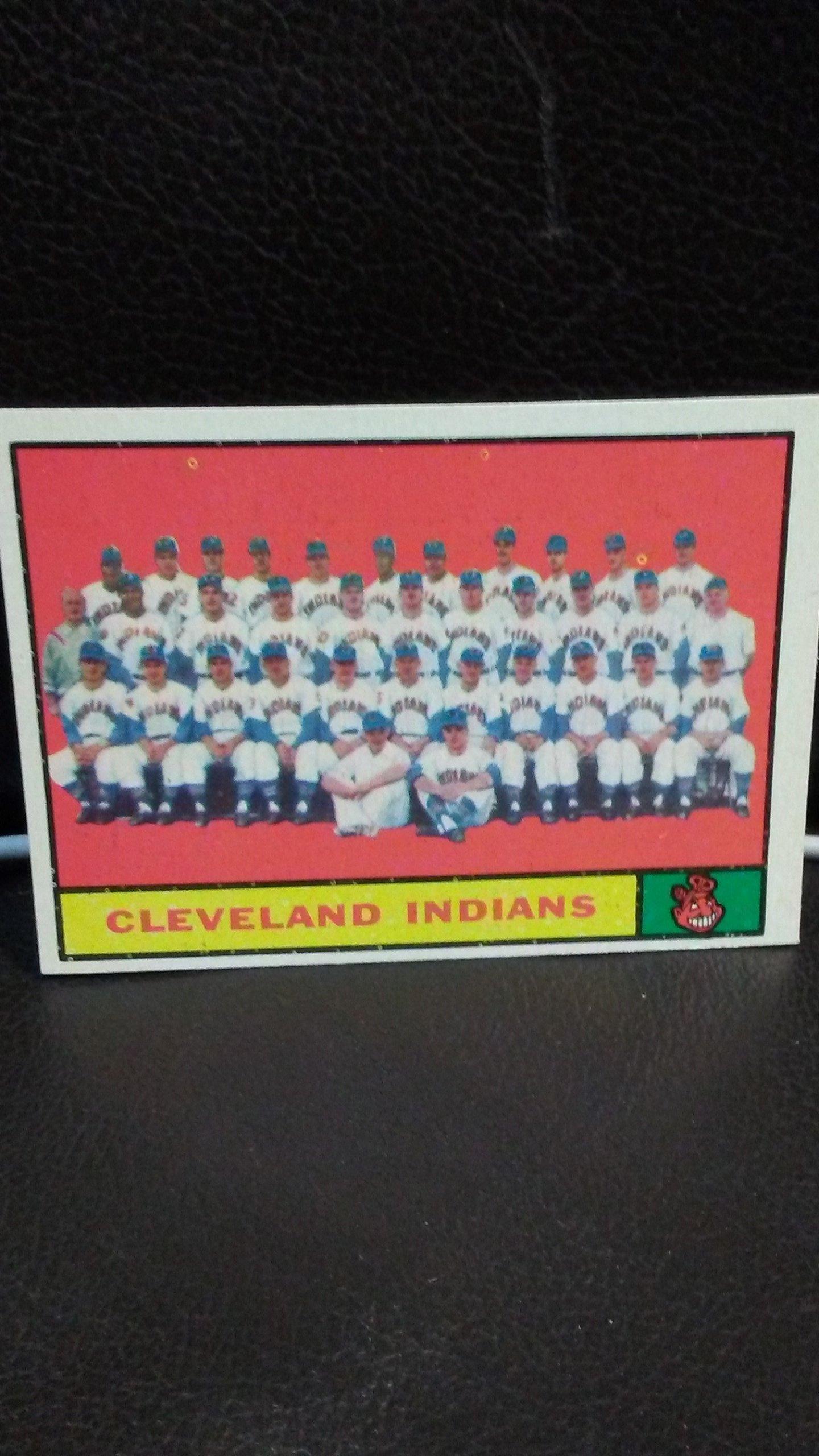 1961 TOPPS BASEBALL CLEVELAND INDIANS TEAM CARD