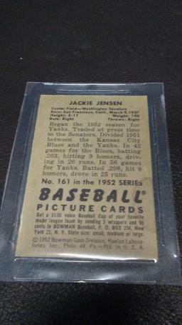 1952 Bowman Baseball Jackie Jensen #161