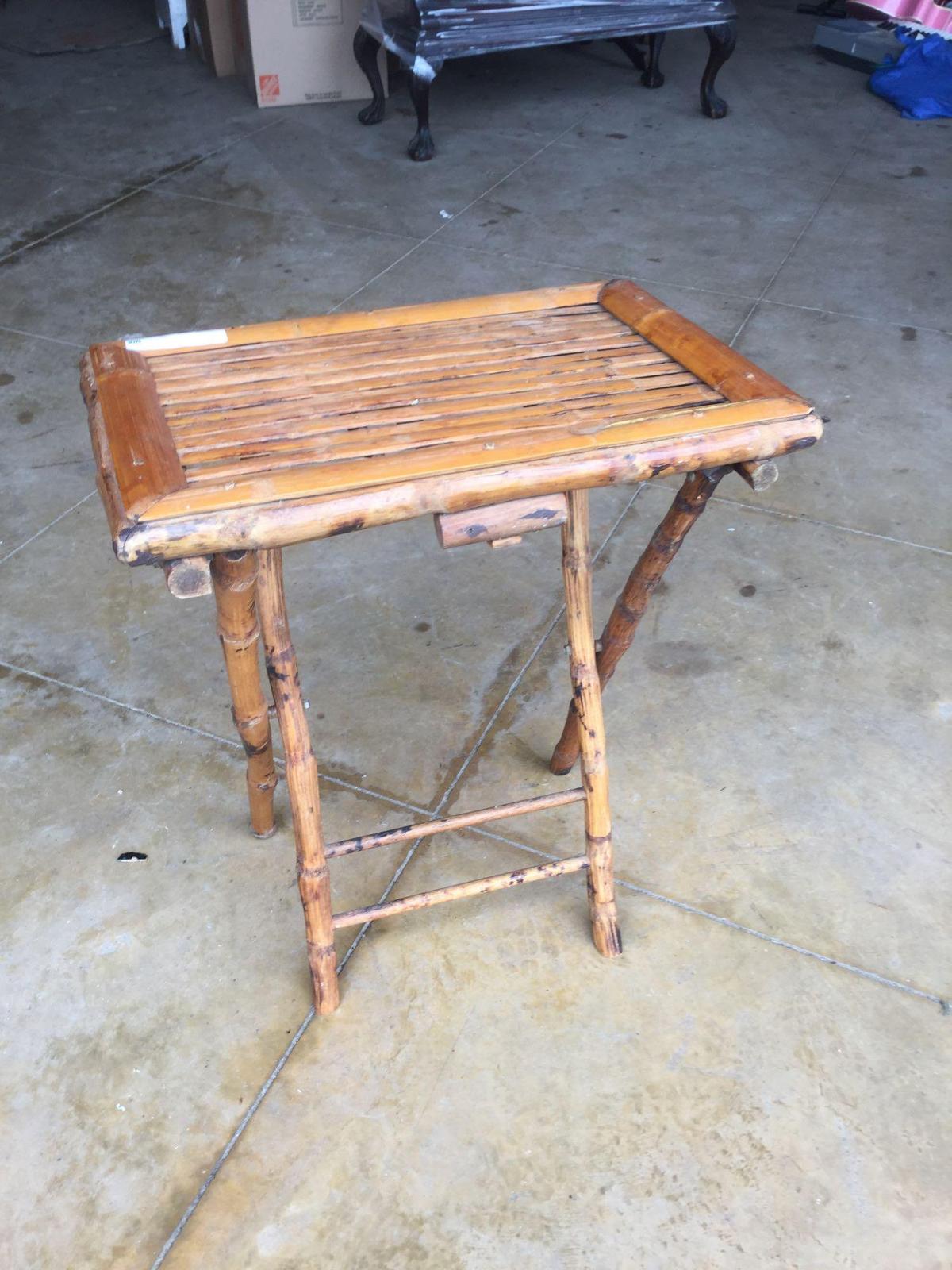 Vintage Bamboo Tray Table