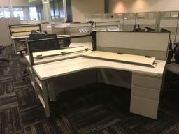 9 desk cubicle system