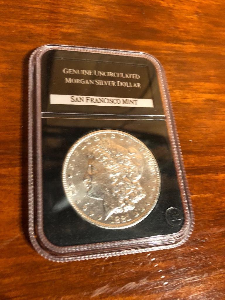 Complete Set Of Uncirculated Morgan Silver Dollars With Certificates Of Authenticity