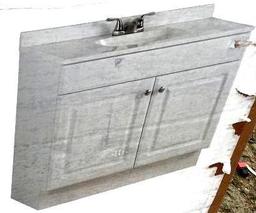 Vanity w/ Top 36" x 24" x 19"- Bark Finish & Vanity 36", w/ No Top