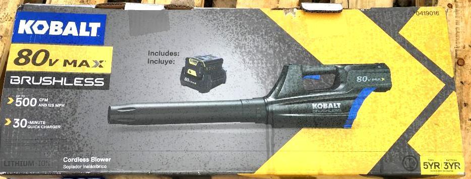 Kobalt - Brushless 80V Max Blower -Cordless