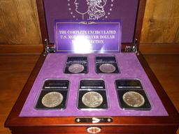 Uncirculated Morgan Silver Dollars complete set