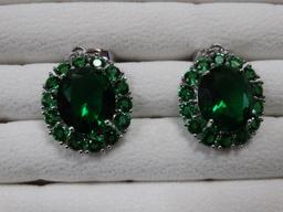 Elegant Green Emerald (special occasion dress Earrings)