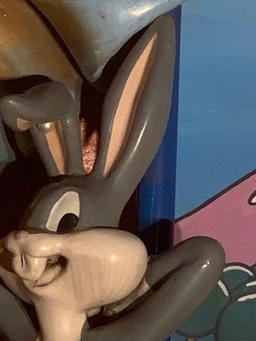 Bugs Bunny and Sylvester The Cat Fiberglass Lost Parents Statue/Sign