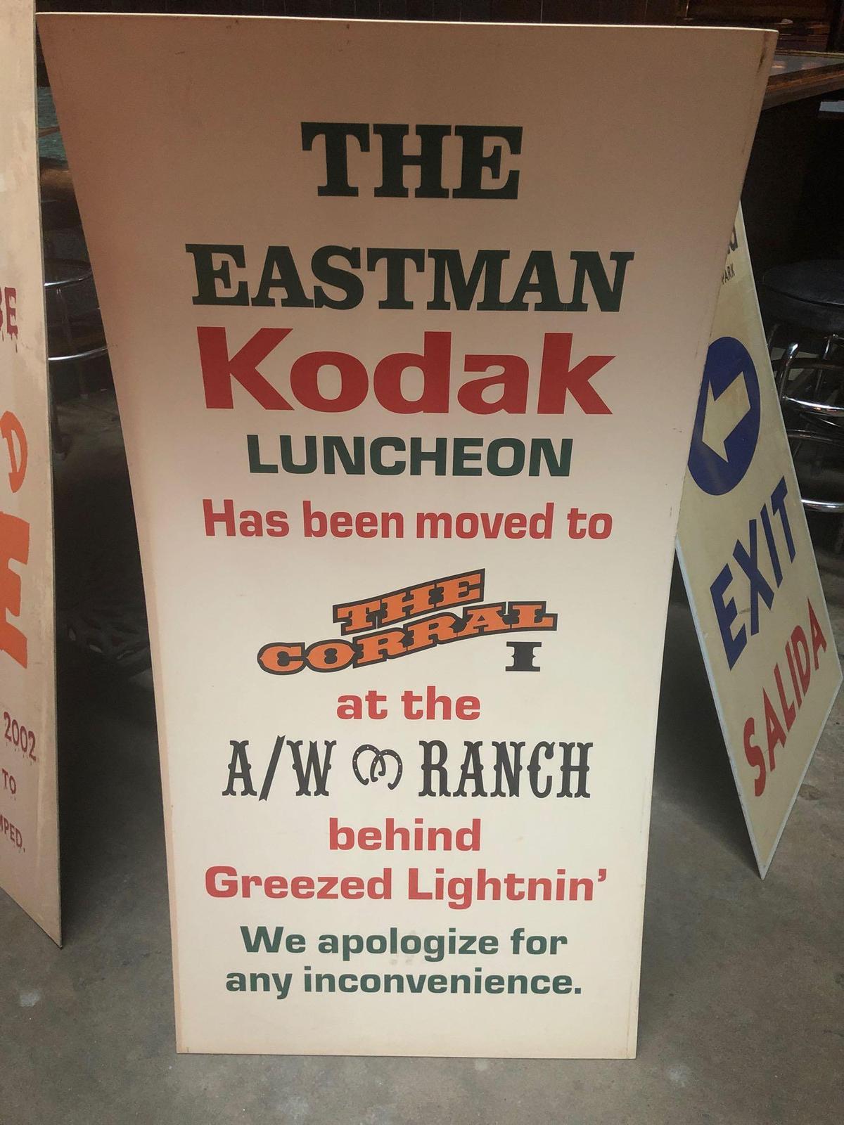 Kodak Luncheon sign