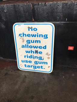 No Chewing Gum Sign