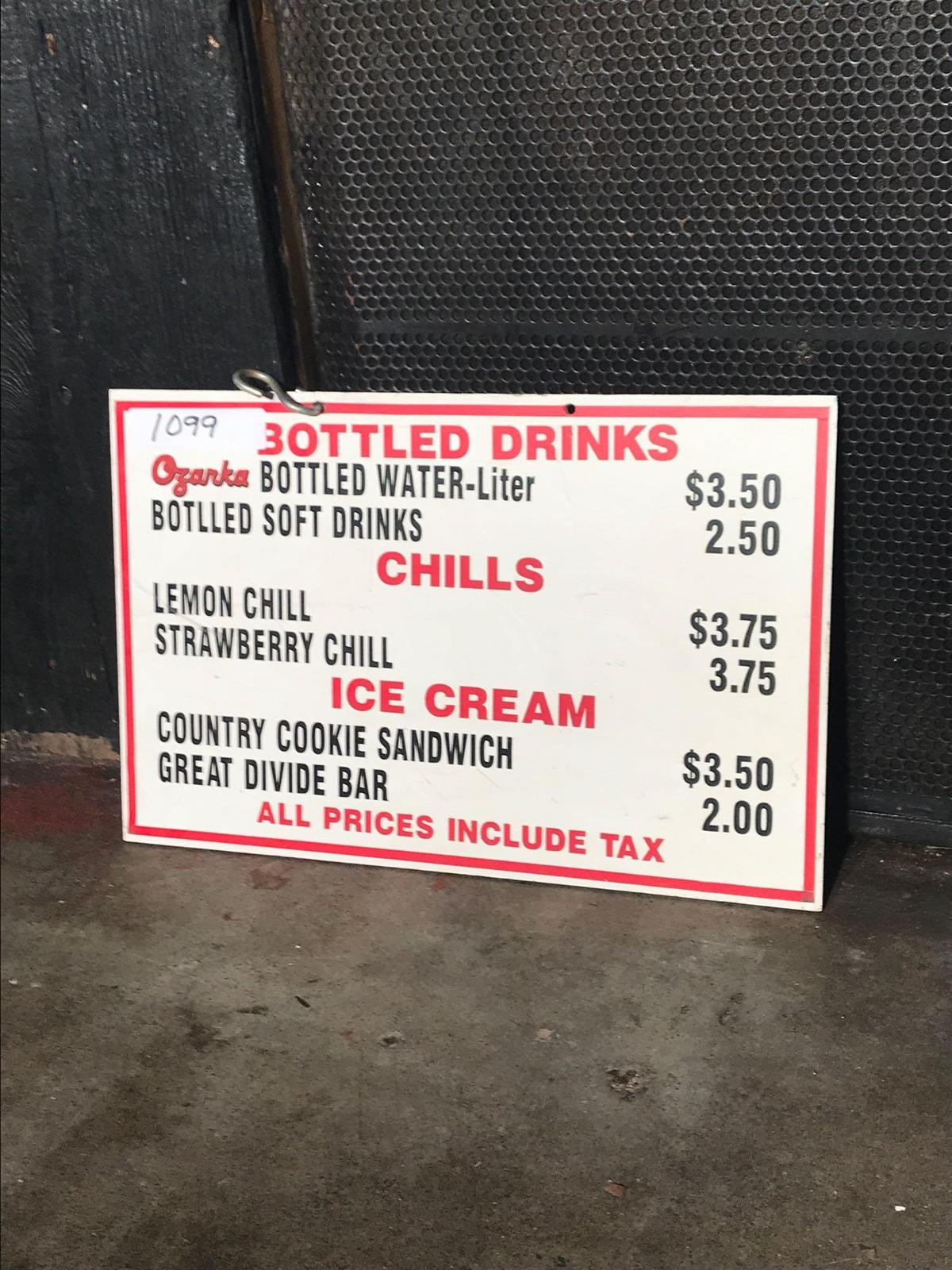 Menu Sign