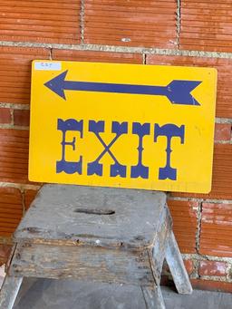 Exit Sign with Arrow