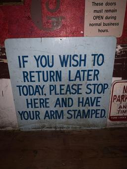 Arm Stamped Sign