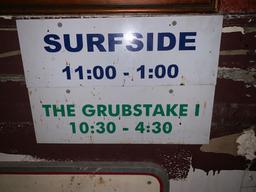 Surfside and The Grubstake 1 Sign