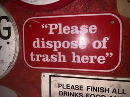 Please dispose trash here sign